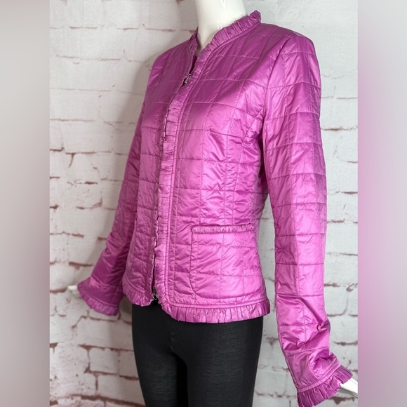 ESCADA Sport Ruffle Trim Lightweight Purple Pink Nylon Jacket Size S US 36 EU - Picture 15 of 15